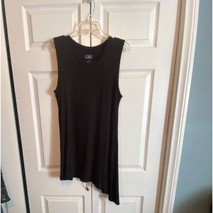 Logo black poly/span asymmetrical tank